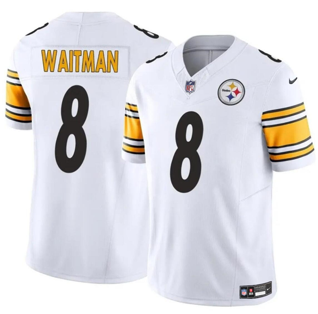 Men's Pittsburgh Steelers #8 Corliss Waitman White 2024 F.U.S.E. Alternate Vapor Untouchable Limited Football Stitched Jersey